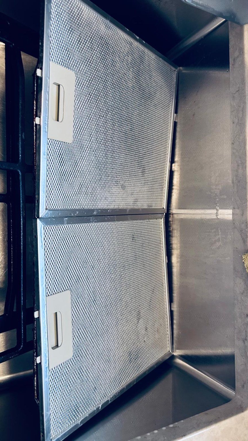 Range hood filters after cleaning